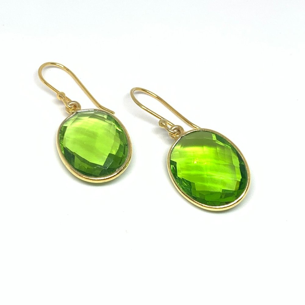Peridot Quartz Dangling Earrings for Women